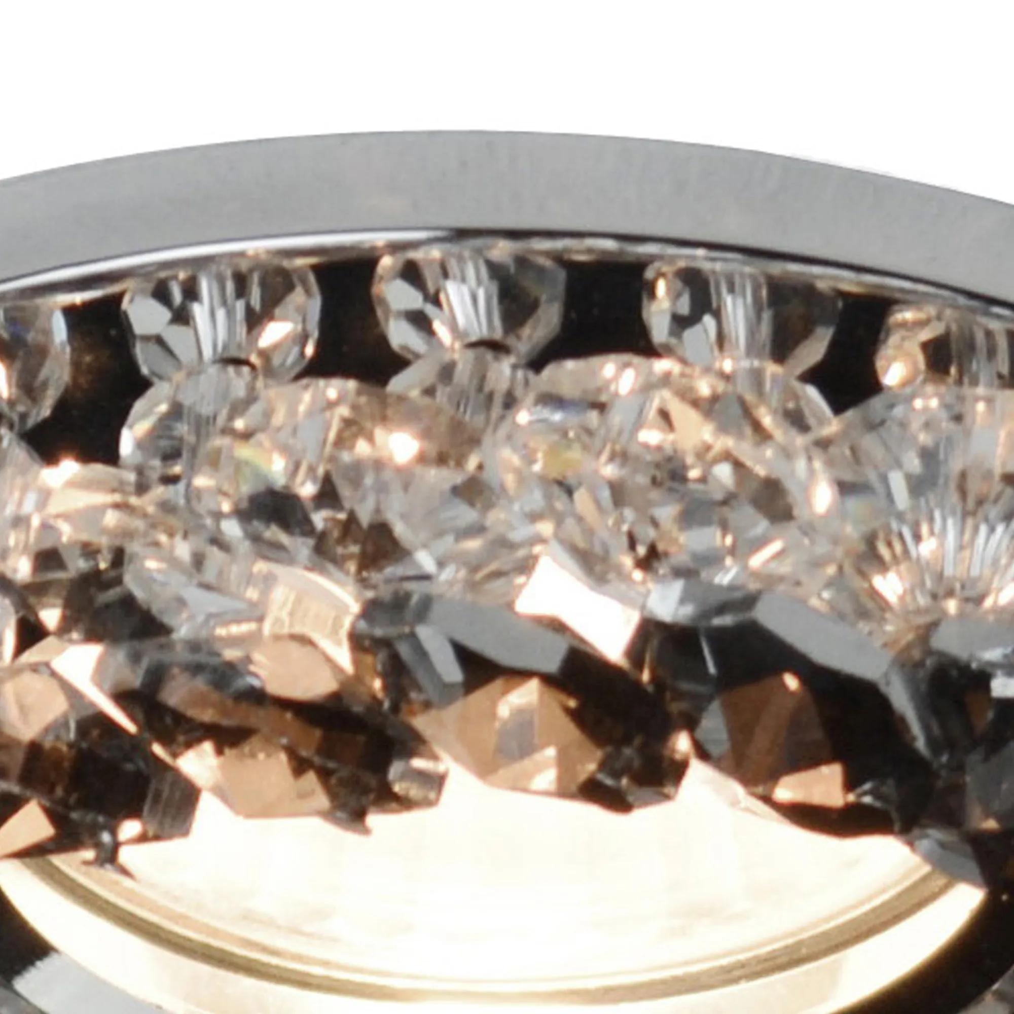 Crystal Cluster Downlight Round Rim Only Smoked IL30805SM  Diyas Crystal Downlights Smoked